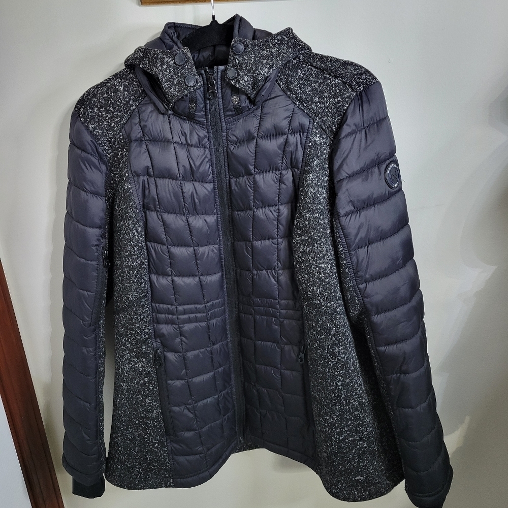 Nautica Women's Jacket Black Puffer Logo Zipper Long Sleeve‎, Size 1X